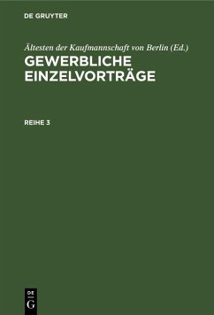 Cover Gewerbliche Einzelvorträge. Reihe 3 (eBook, PDF)