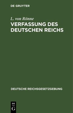Cover Verfassung des Deutschen Reichs (eBook, PDF)