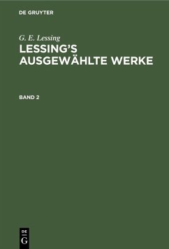 G. E. Lessing: Lessing's ausgewählte Werke. Band 2 (eBook, PDF) - Lessing, G. E.