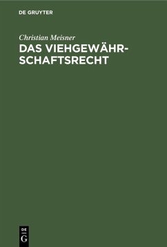 Cover Das Viehgewährschaftsrecht (eBook, PDF)