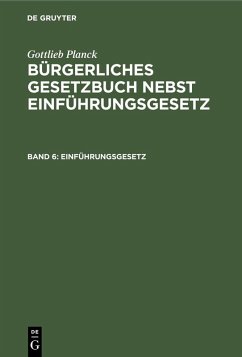 Einführungsgesetz (eBook, PDF) - Planck, Gottlieb