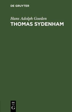 Thomas Sydenham (eBook, PDF) - Goeden, Hans Adolph