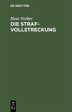Cover Die Strafvollstreckung (eBook, PDF)