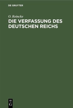 Cover Die Verfassung des Deutschen Reichs (eBook, PDF)