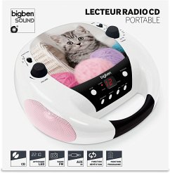 BigBen Kids, Tragbares Radio CD-Player CD52, Cats III