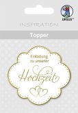 URSUS 8 Topper "Einladung zu unserer Hochzeit", weiß/gold