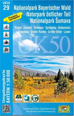 UK50-29 Nationalpark Bayerischer Wald, Naturpark östlicher Teil, Nationalpark Sumava - Landesamt für Digitalisierung, Breitband und Vermessung, Bayern