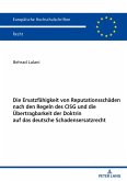 Die Ersatzfähigkeit von Reputationsschäden nach den Regeln des CISG und die Übertragbarkeit der Doktrin auf das deutsche Schadensersatzrecht