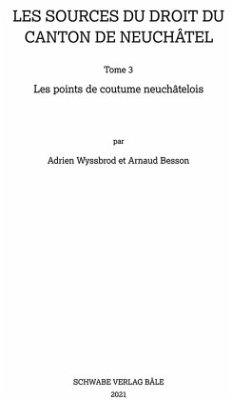 Cover Les points de coutume neuchâtelois