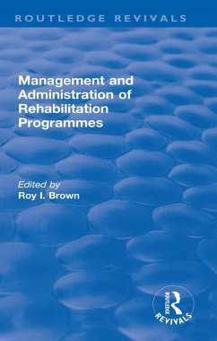 Cover Management and Administration of Rehabilitation Programmes (eBook, PDF)