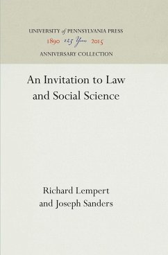 An Invitation to Law and Social Science - Lempert, Richard; Sanders, Joseph