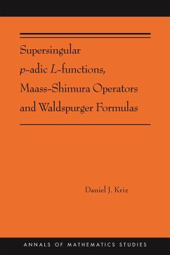 Supersingular P-Adic L-Functions, Maass-Shimura Operators and Waldspurger Formulas - Kriz, Daniel