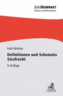 Definitionen und Schemata Strafrecht - Fahl, Christian;Winkler, Klaus