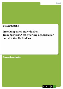 Erstellung eines individuellen Trainingsplans. Verbesserung der Ausdauer und des Wohlbefindens (eBook, PDF)