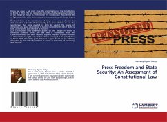 Press Freedom and State Security: An Assessment of Constitutional Law - Odoyo, Kennedy Ogada