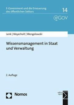 Wissensmanagement in Staat und Verwaltung - Lenk, Klaus;Meyerholt, Ulrich;Wengelowski, Peter