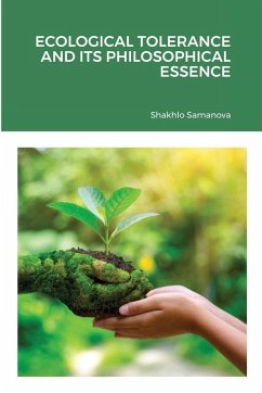 Cover ECOLOGICAL TOLERANCE AND ITS PHILOSOPHICAL ESSENCE