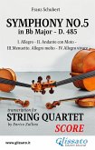 String Quartet: Symphony No.5 by Schubert (Score) (fixed-layout eBook, ePUB)