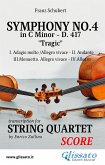 String Quartet: Symphony No.4 &quote;Tragic&quote; by Schubert (Score) (fixed-layout eBook, ePUB)