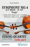 Cello part: Symphony No.4 &quote;Tragic&quote; by Schubert for String Quartet (fixed-layout eBook, ePUB)