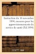 Instruction Du 16 Novembre 1894, Sur... - Bild 1