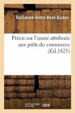 Précis Sur l'Usure Attribuée Aux Prêts Du Commerce