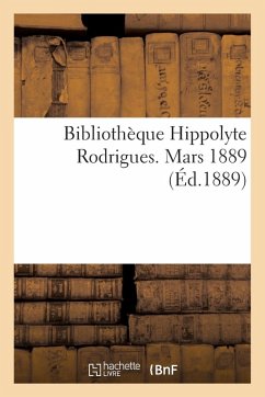Cover Bibliothèque Hippolyte Rodrigues. Mars 1889