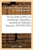 Rapport Sur Les Objets Relatifs À La Métallurgie Fait Au Jury Central de l'Exposition Des Produits: de l'Industrie Française de l'Année 1819
