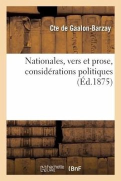 Cover Nationales, Vers Et Prose, Considérations Politiques