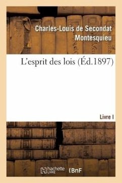 Cover L'Esprit Des Lois