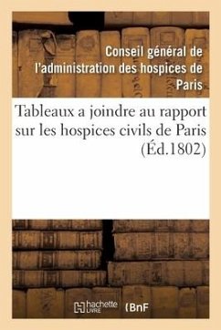 Tableaux a Joindre Au Rapport Sur Les Hospices Civils de Paris - Hospices de Paris