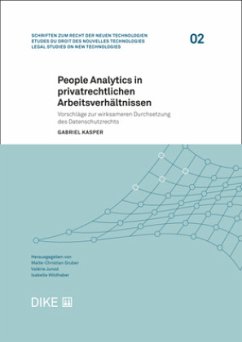 People Analytics in privatrechtlichen Arbeitsverhältnissen - Kasper, Gabriel