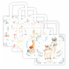 Trötsch Geschenktasche Papiertasche Winterwald Medium 4er Set