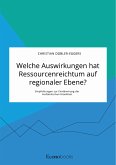 Welche Auswirkungen hat Ressourcenreichtum auf regionaler Ebene? Empfehlungen zur Eindämmung der Holländischen Krankheit (eBook, ePUB)