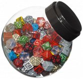 Jar of dice with D6, D10, D20 (150)