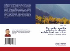 The relation in which sulfuric acid of an air pollutant and trees wither