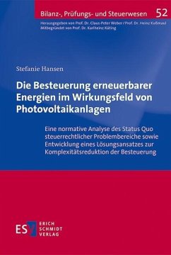 Die Besteuerung erneuerbarer Energien im Wirkungsfeld von Photovoltaikanlagen (eBook, PDF) - Hansen, Stefanie
