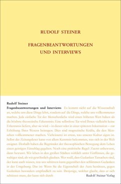Fragenbeantwortungen und Interviews - Steiner, Rudolf