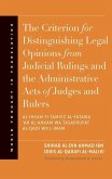 The Criterion for Distinguishing Legal Opinions from Judicial Rulings and the Administrative Acts of Judges and Rulers (eBook, PDF)