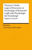 Logic of Discovery or Psychology of Research? / Logik oder Psychologie der Forschung? (Englisch/Deutsch) (eBook, ePUB)