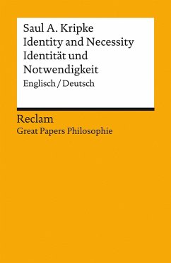 Identity and Necessity / Identität und Notwendigkeit - Kripke, Saul A.