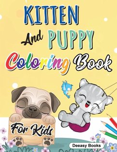 Kitten And Puppy Coloring Book for kids - Books, Deeasy