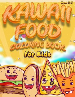 Kawaii Food Coloring Book For Kids - Coloring Book Happy