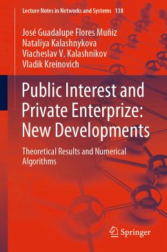 Public Interest and Private Enterprize: New Developments (eBook, PDF) - Flores Muñiz, José Guadalupe; Kalashnykova, Nataliya; Kalashnikov, Viacheslav V.; Kreinovich, Vladik