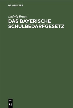 Cover Das Bayerische Schulbedarfgesetz (eBook, PDF)