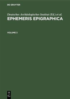 Cover Ephemeris Epigraphica. Volume 3 (eBook, PDF)