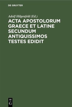 Cover Acta apostolorum Graece et Latine secundum antiquissimos testes edidit (eBook, PDF)