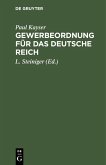 Gewerbeordnung für das Deutsche Reich (eBook, PDF)
