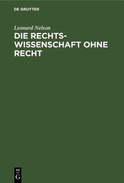 Cover Die Rechtswissenschaft ohne Recht (eBook, PDF)