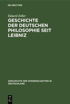 Cover Geschichte der deutschen Philosophie seit Leibniz (eBook, PDF)